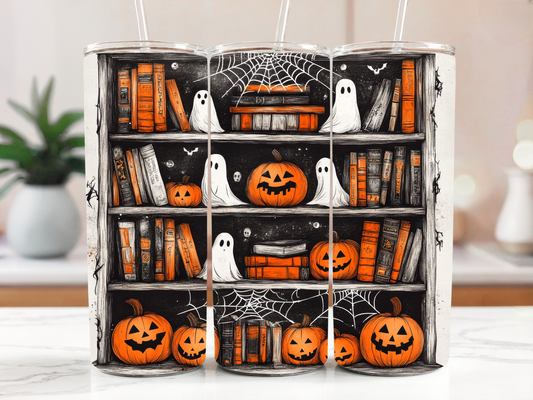 Ghost and Books Tumbler