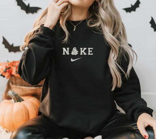 Ghost Check Embroidered Crewneck