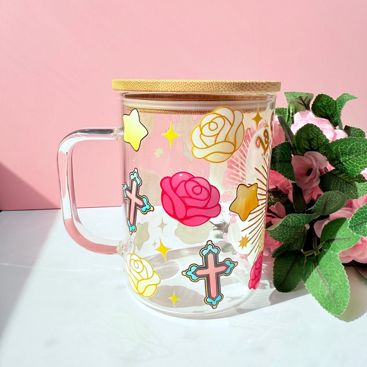 La Guadalupana Glass Mug