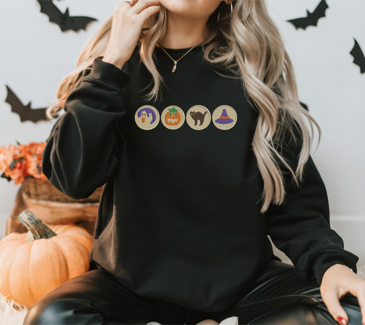 Halloween Cookies Embroidered Crewneck