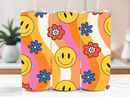 Retro Smileys Tumbler