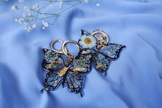 Butterfly & Flowers Keychain