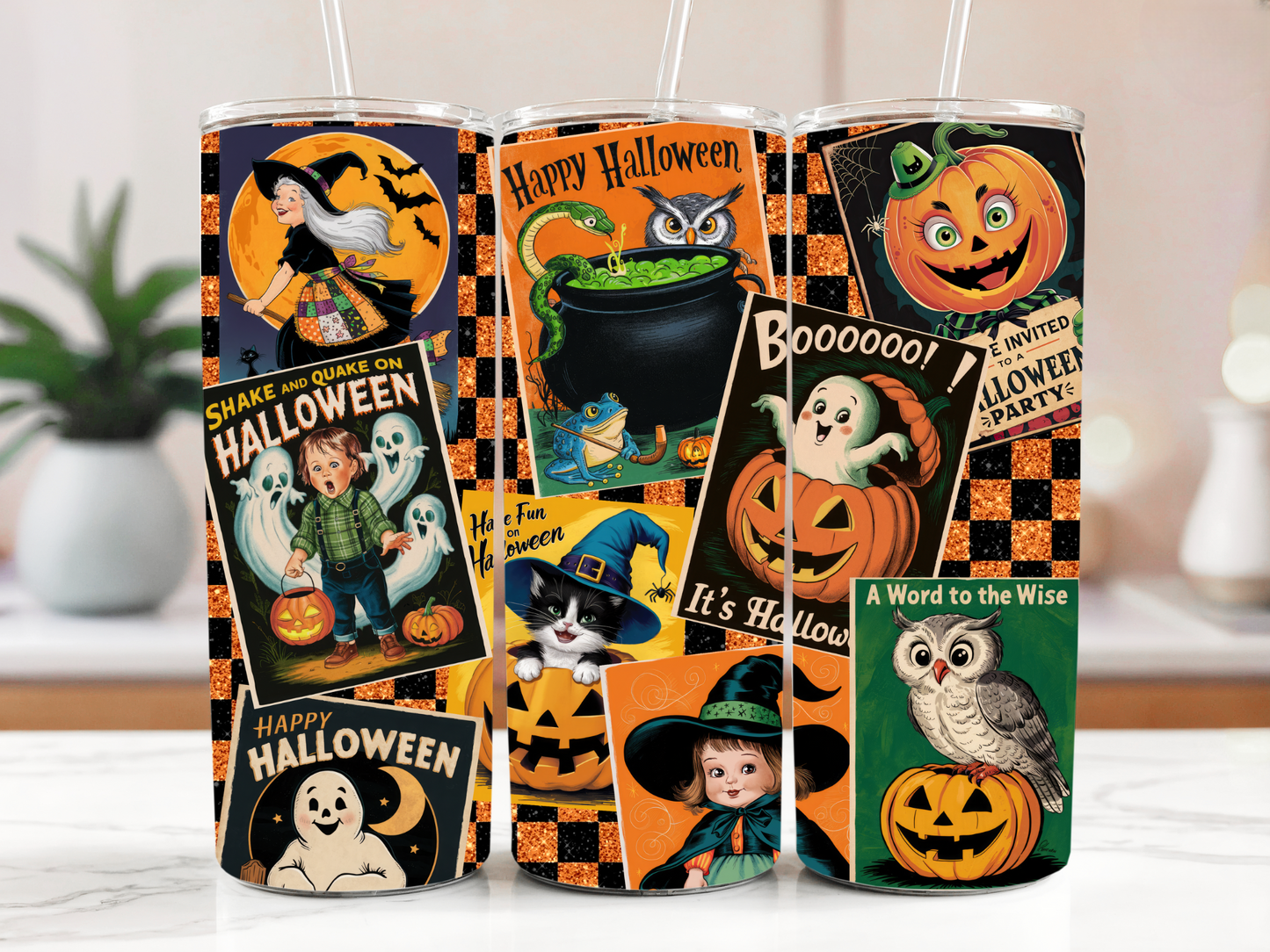 Vintage Halloween Tumbler