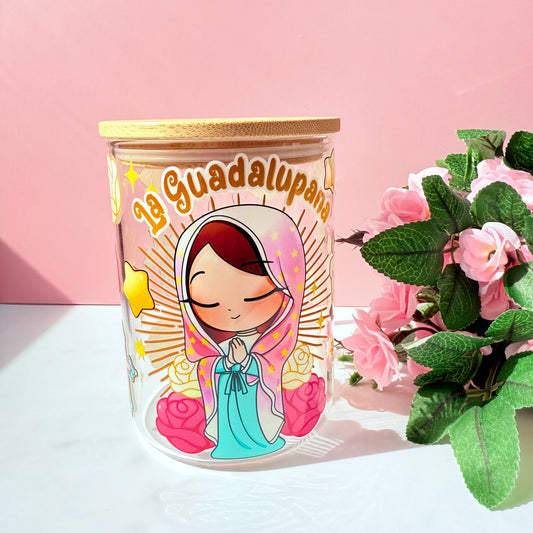 La Guadalupana Glass Mug