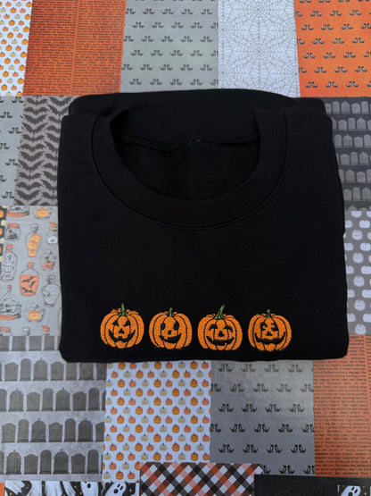 Pumpkins Embroidered Crewneck