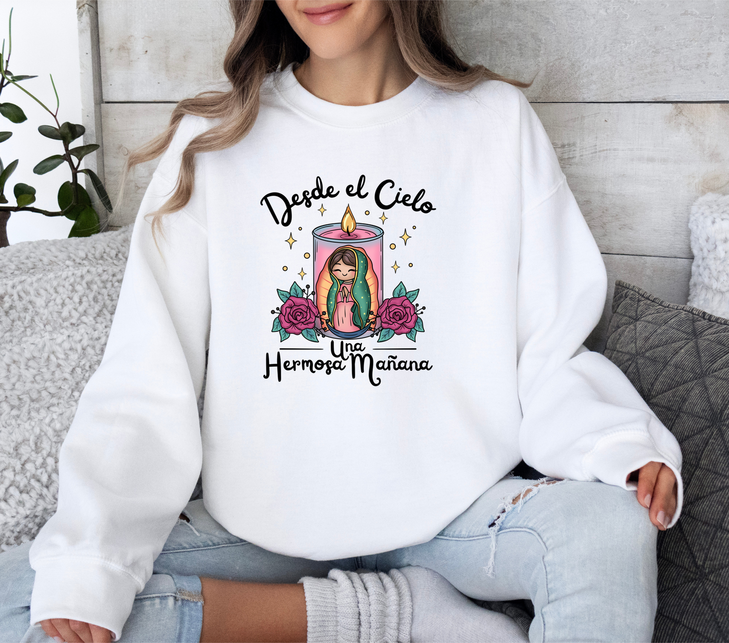 Desde El Cielo Virgencita Crewneck