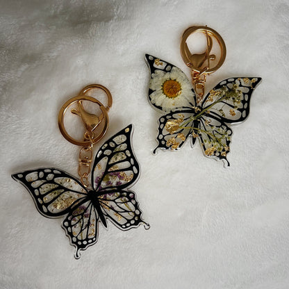 Butterfly & Flowers Keychain